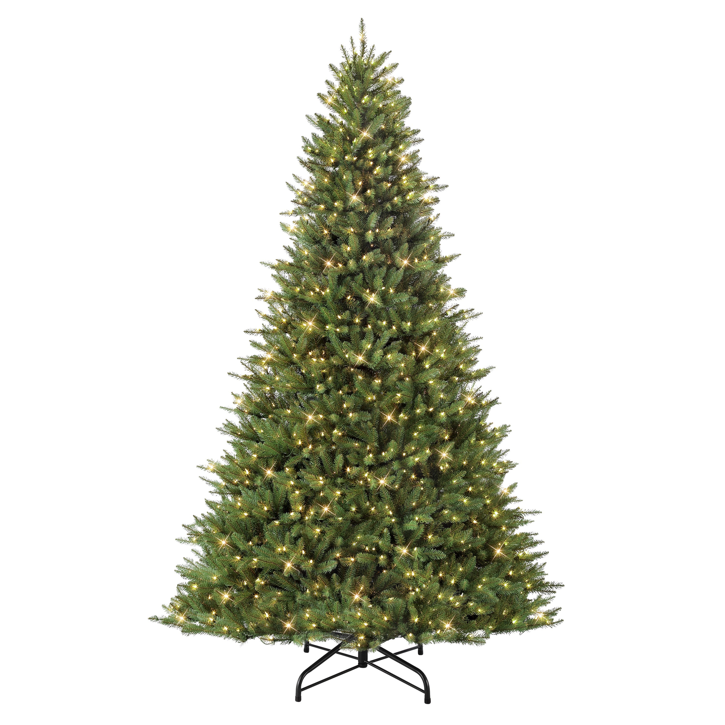 6.5 ft Pre-Lit Fraser Fir Artificial Christmas Tree with 500 UL Clear Lights Metal Stand Green FFA-65C5