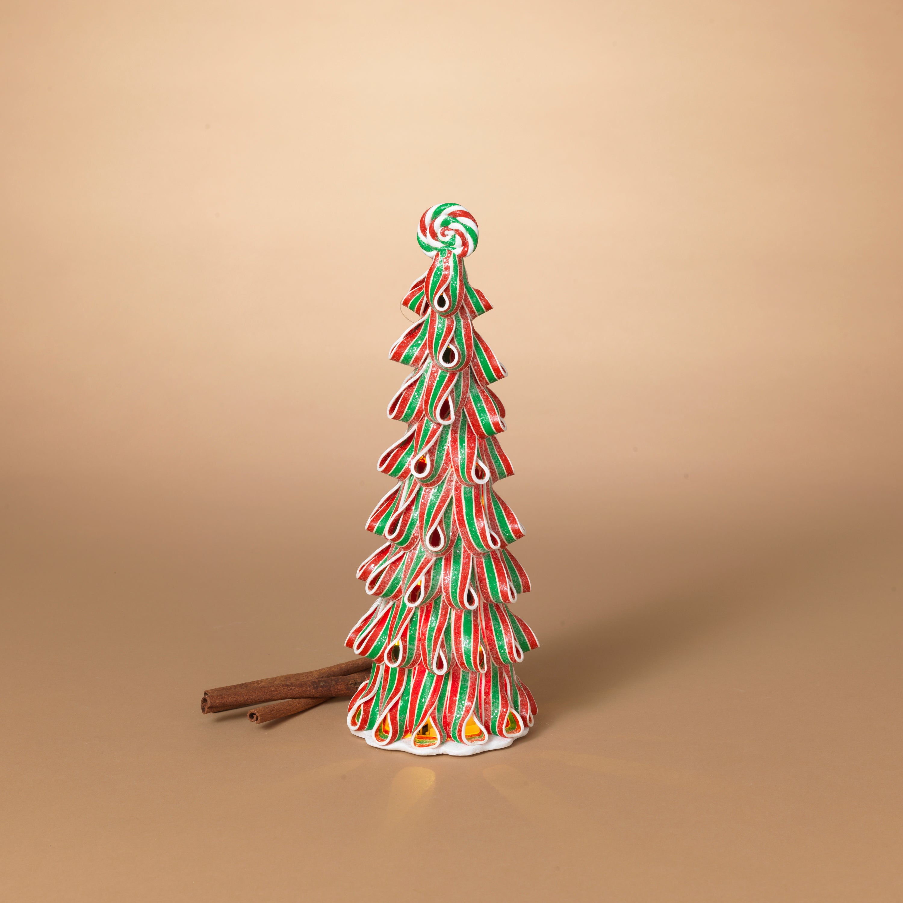 Graceful 13.5 in H Battery Operated Lighted Clay Dough Holiday Candy Tree 2731240EC