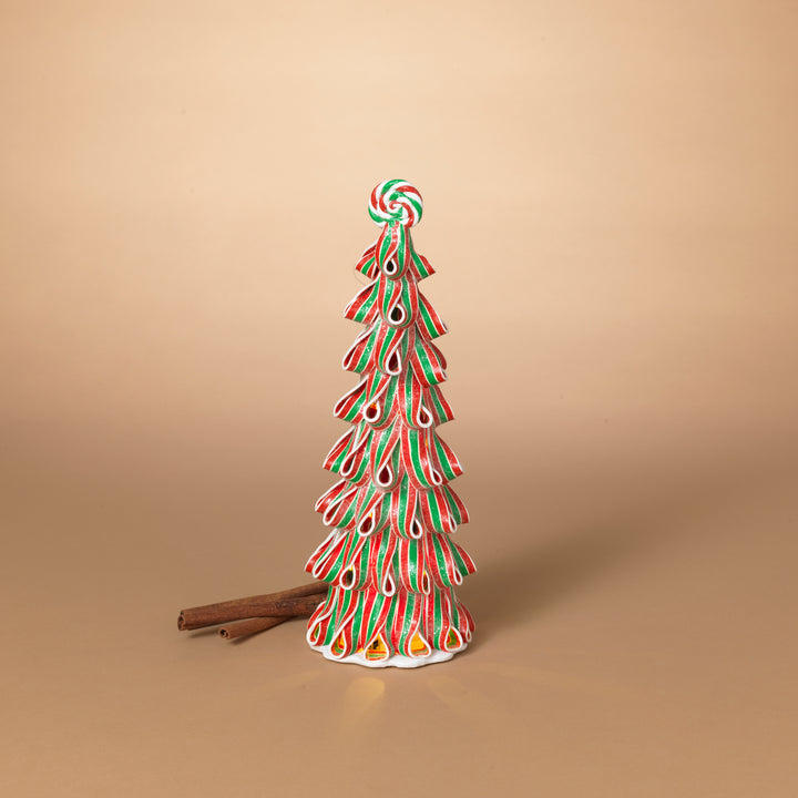 Graceful 13.5 in H Battery Operated Lighted Clay Dough Holiday Candy Tree 2731240EC