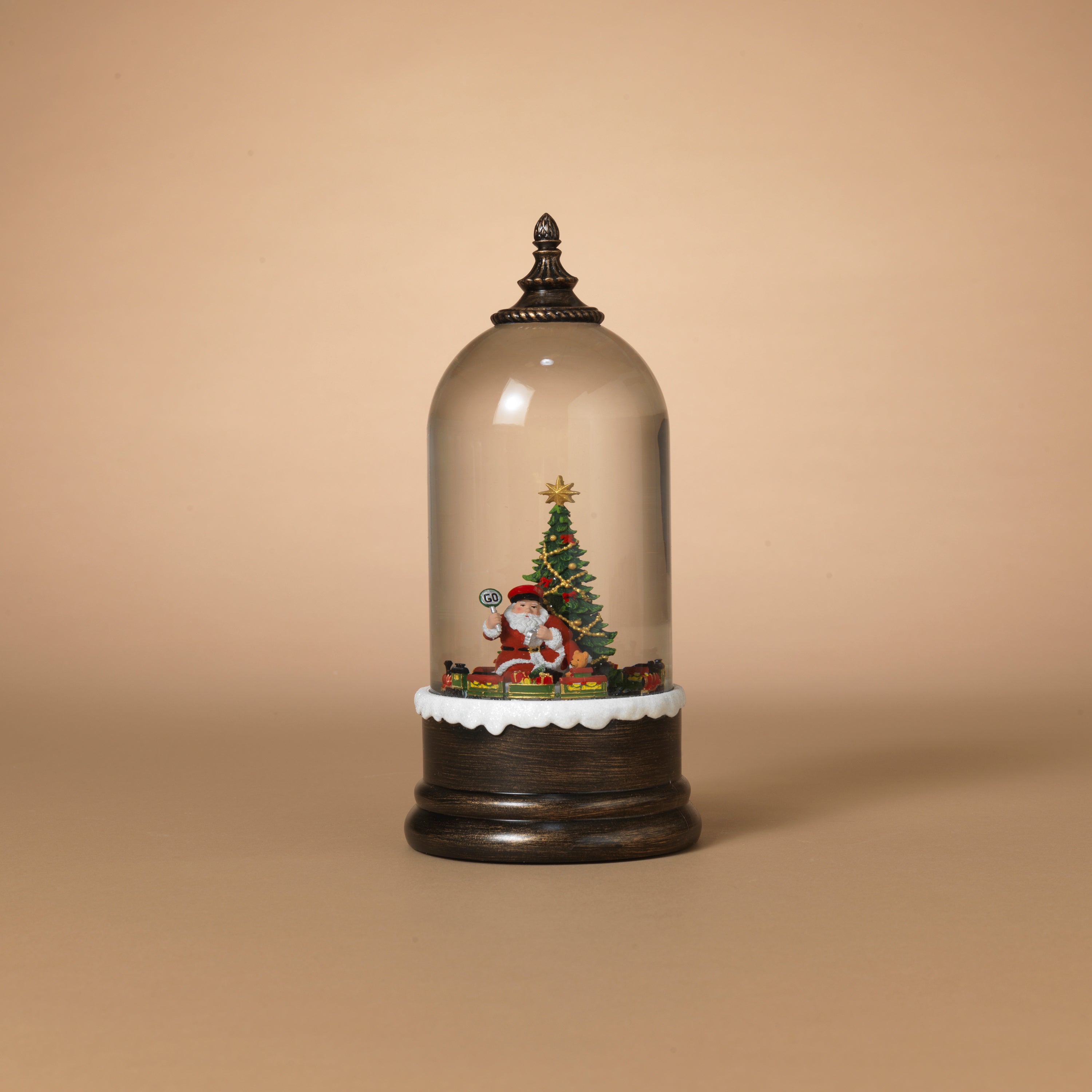 Graceful 10.25 in H Battery Operated Lighted Holiday Spinning Water Globe 2732300EC