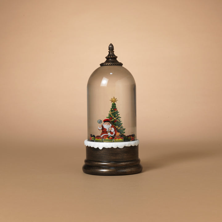 Graceful 10.25 in H Battery Operated Lighted Holiday Spinning Water Globe 2732300EC