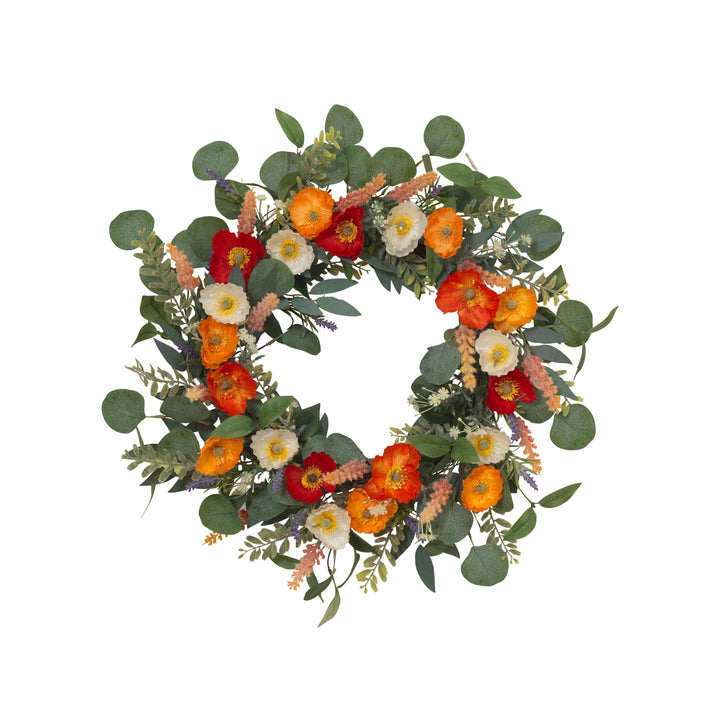 24. in Mixed Spring Flower Eucalyptus Leaf Wreath