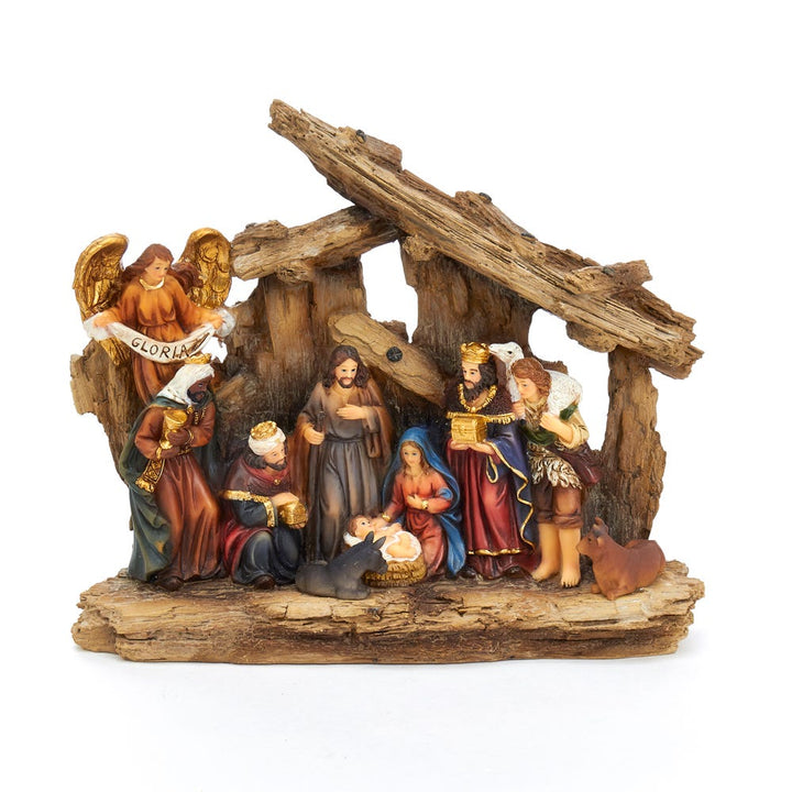 Kurt Adler 7-Inch Resin Nativity Table Piece, 11 Piece Set