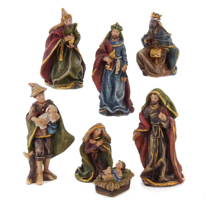 Kurt Adler 3.5-Inch Resin Nativity, 7-Piece Set