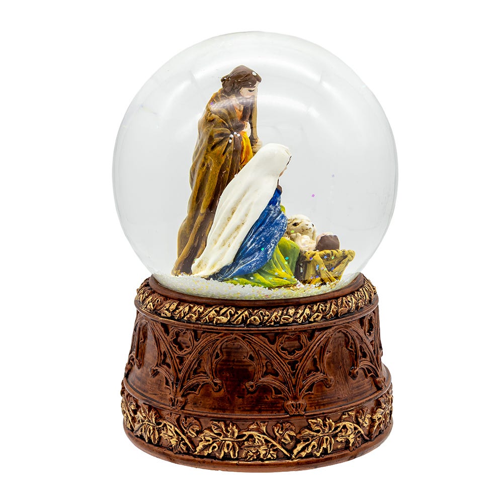 Kurt Adler 100MM Wind-Up Musical Nativity Scene Water Globe.