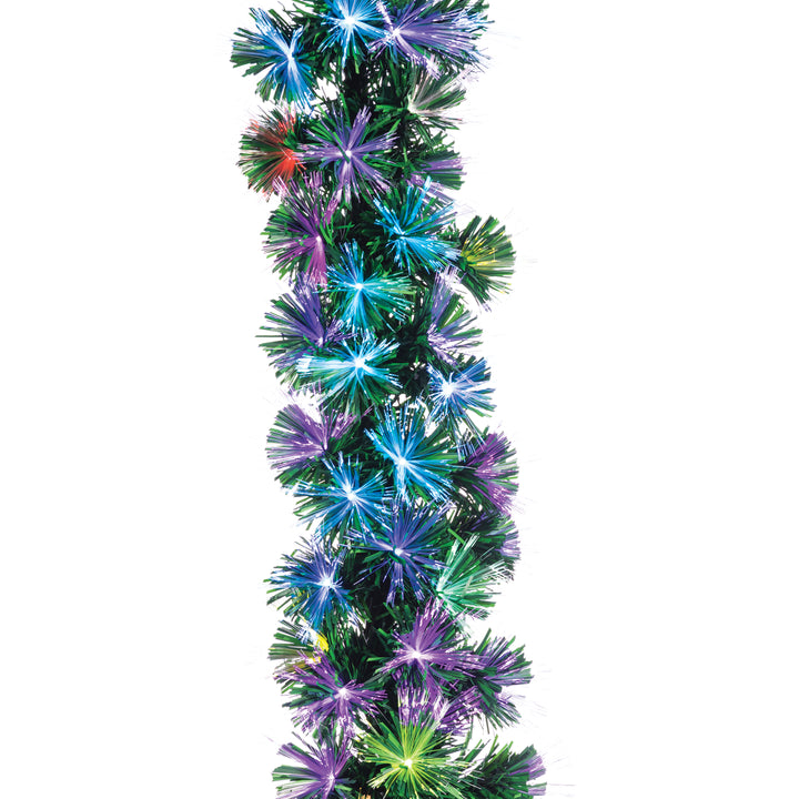 Sterling 6 ft. Pre Lit Multi Colored LED Fiber Optic Garland