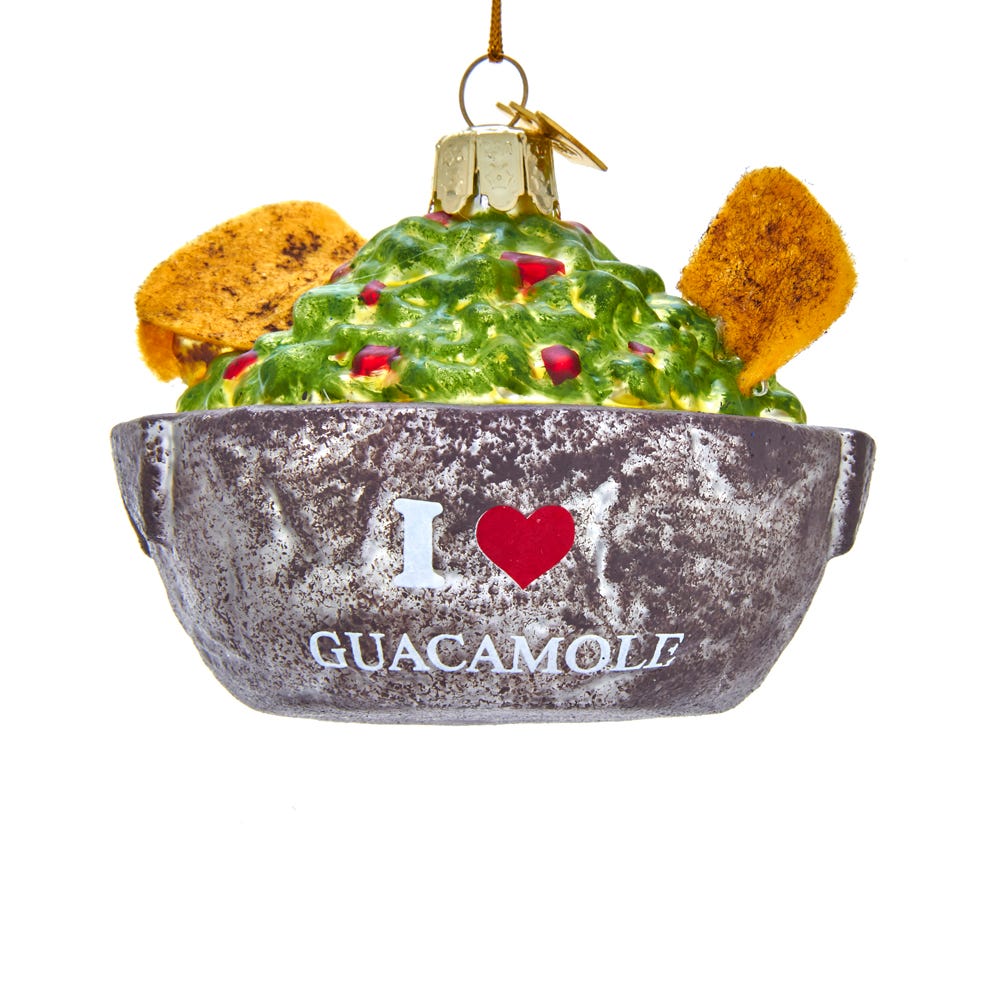 4.25" Noble Gems Guacamole Bowl Ornament NB1446