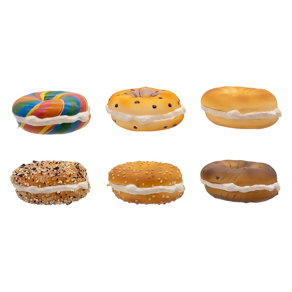 Kurt Adler 3" Noble Gems Glass Bagel Ornaments