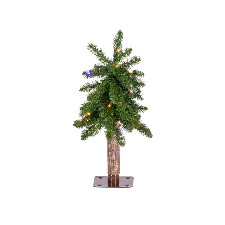 Sterling Charming 2 Foot Prelit Alpine Tree with Dual Color LED Lights #7033--20CMLED