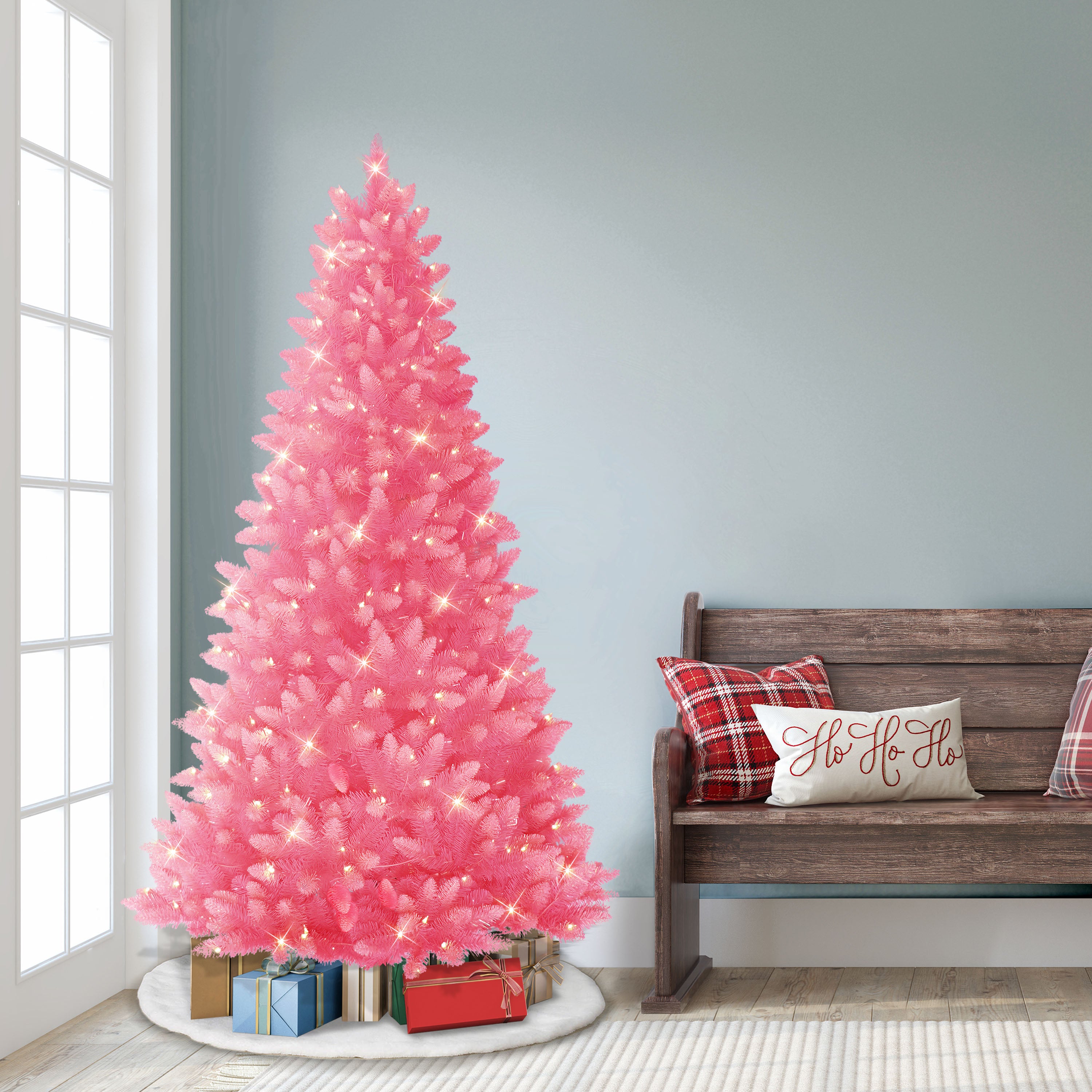 6.5ft Pre-Lit Fashion Pink Christmas Tree