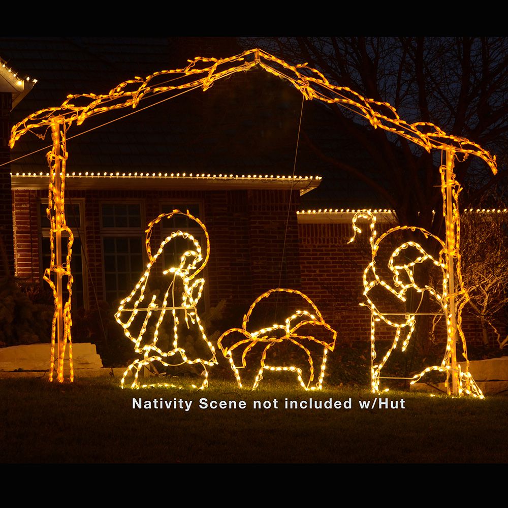 Brite Ideas 80" Nativity Stable Hut LED Display NSHUT