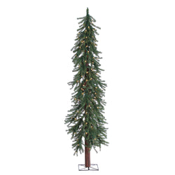 Sterling 6 ft. Pre Lit Clear UL Rustic Alpine Tree