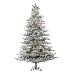 Sterling 7.5 ft. Pre Lit Warm White LED Flocked Natural Cut Redwood Pine