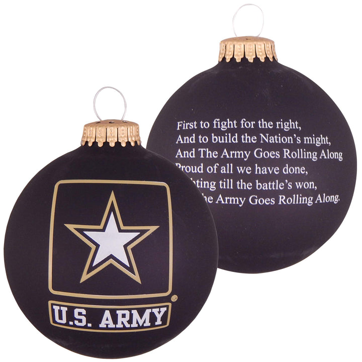 Christmas by Krebs Ebony Velvet 3.25 in US Army Logo Christmas Tree Ornament #KBX63256