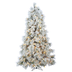 Sterling 7.5 ft. Pre Lit Warm White LED Heavily Flocked Northern Pine