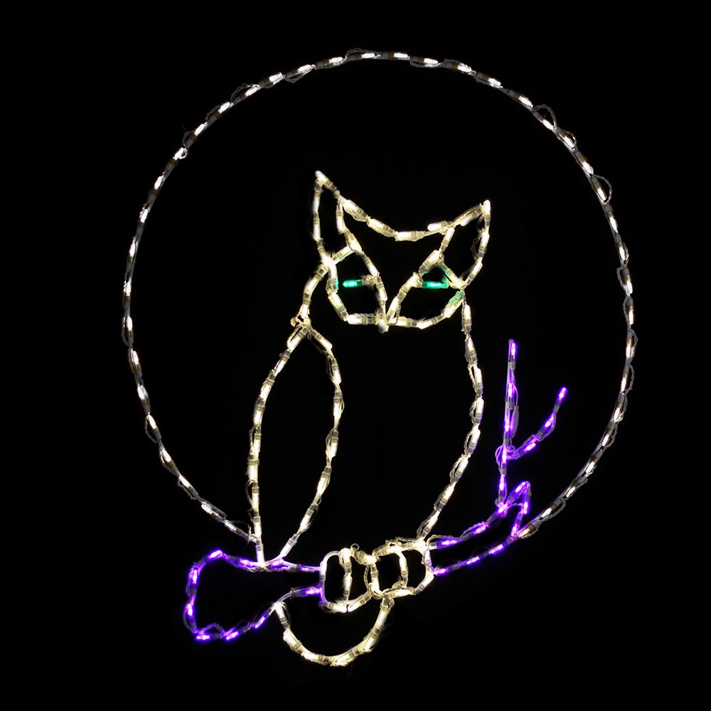 Brite Ideas 41" Owl with Moon Halloween LED Display OWL36