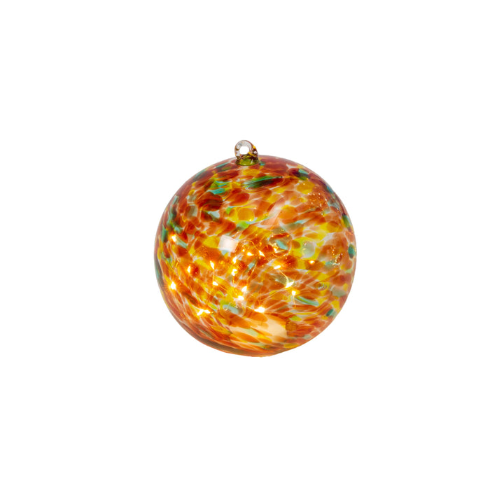 Elegant 5.75 Inch Amber Illuminating Hand Blown Glass Sphere 2640050EC-3