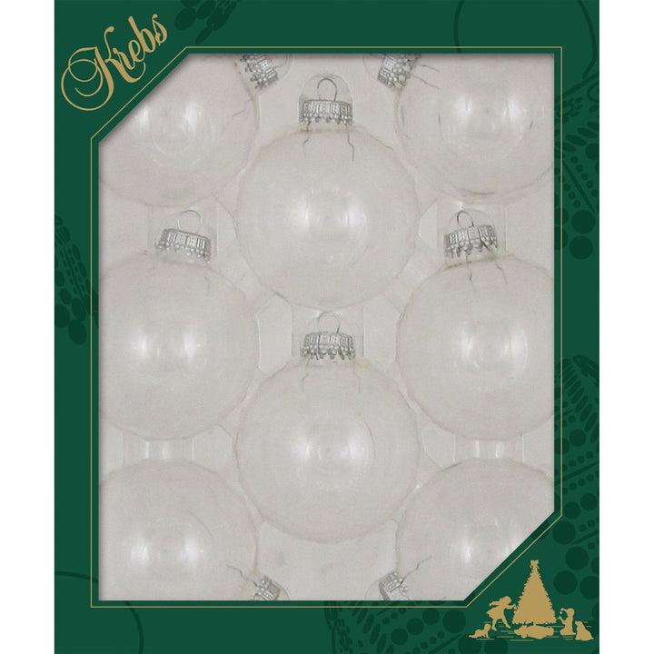 Christmas by Krebs Clear 2.63 in Glass Crafting Christmas Tree Ornaments Set of 8 #KBX70000