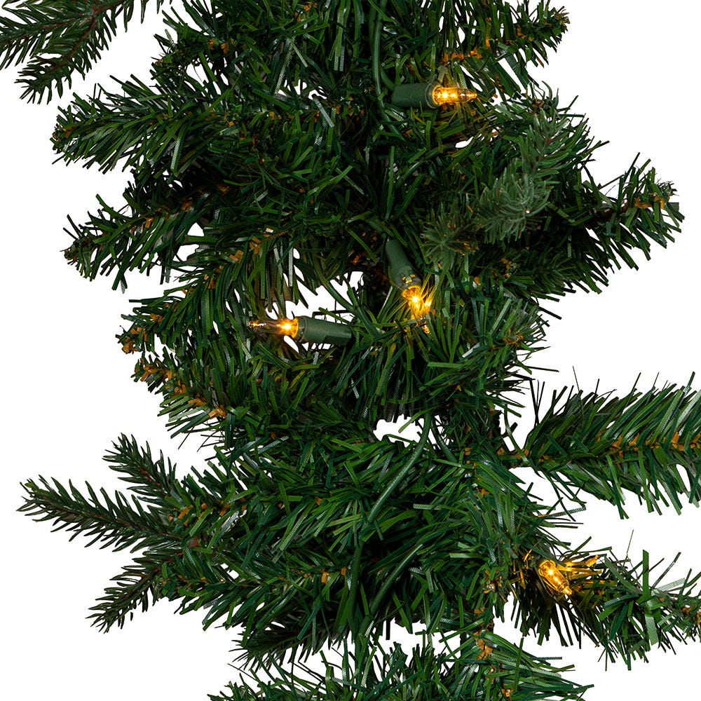 Kurt Adler 9-Foot Pre-Lit Clear Incandescent Jackson Pine Garland