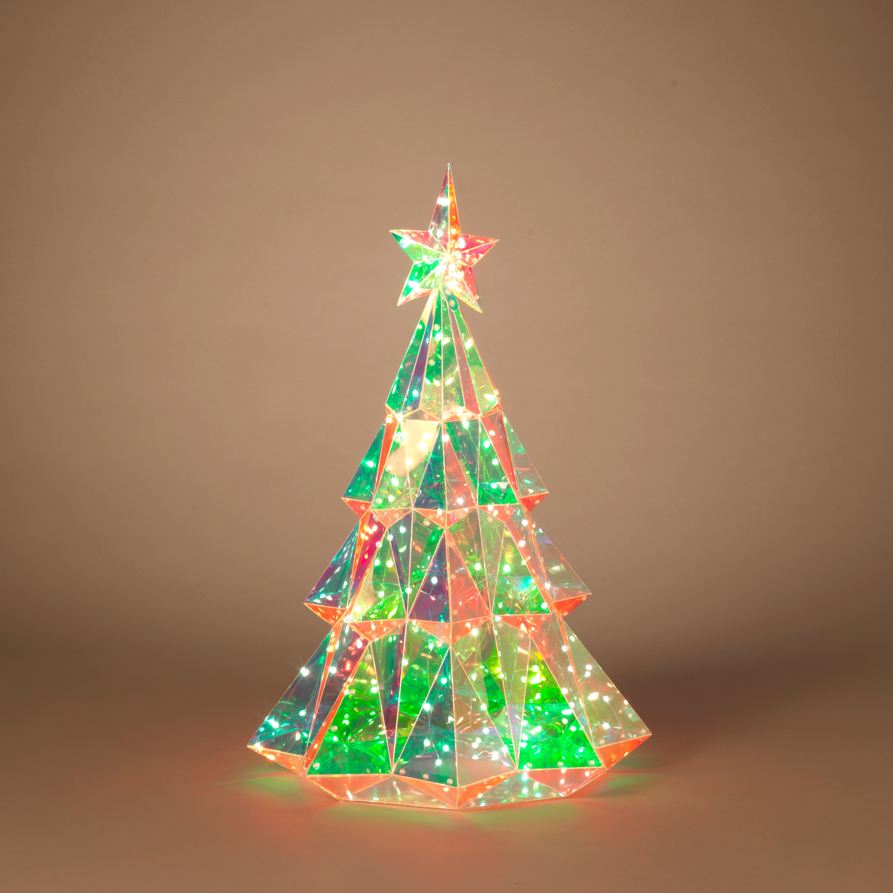 Sculpted 25.6 in H USB Electric RGB Lighted Holographic Holiday Tree 2738850EC