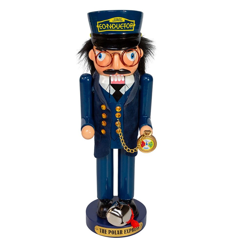Kurt Adler Polar Express Conductor Nutcracker 10 Inch Resin