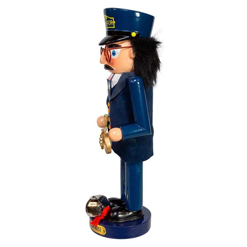 Kurt Adler Polar Express Conductor Nutcracker 10 Inch Resin