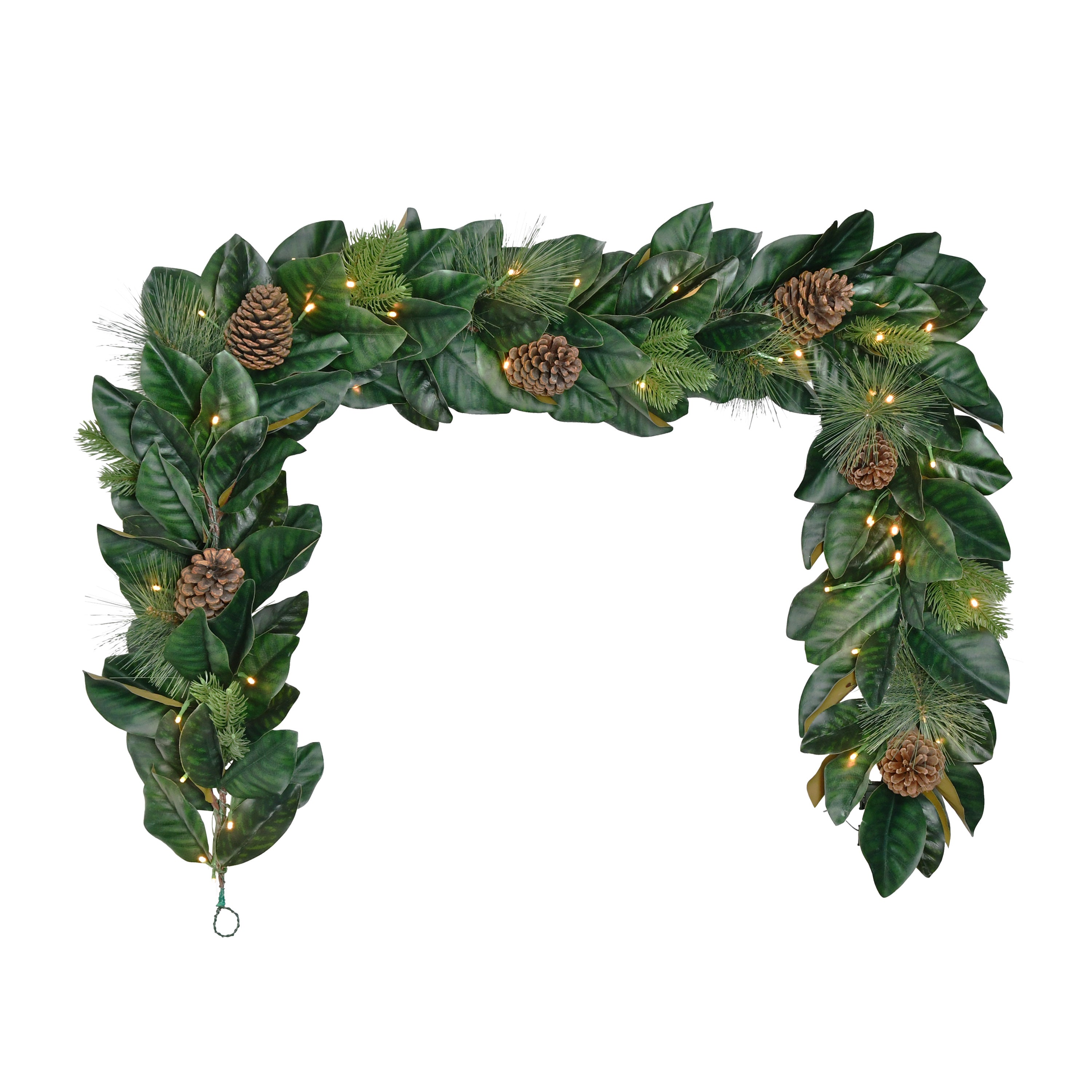 6 ft. x 9 in. Pre-Lit Artificial Garland 3819A-G6LW05-BO
