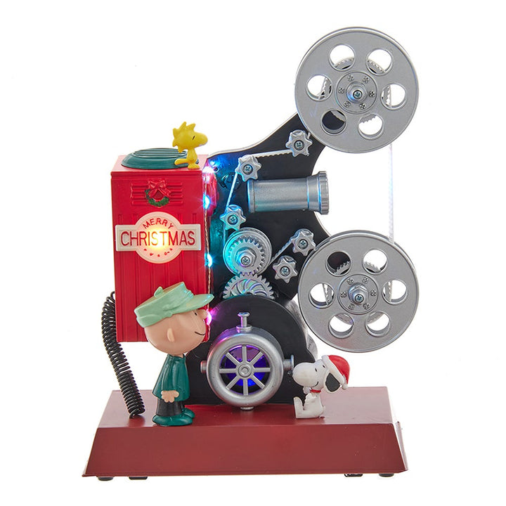 Kurt Adler Peanuts 8.6-Inch Battery-Operated Animated Projector Musical Tablepiece