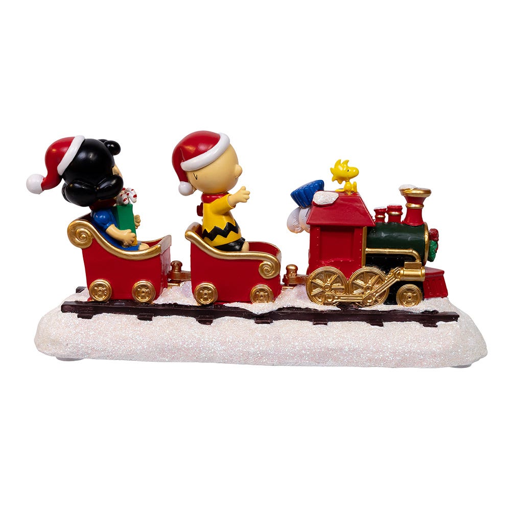 Kurt Adler Battery-Operated Peanuts Musical Train Table Décor