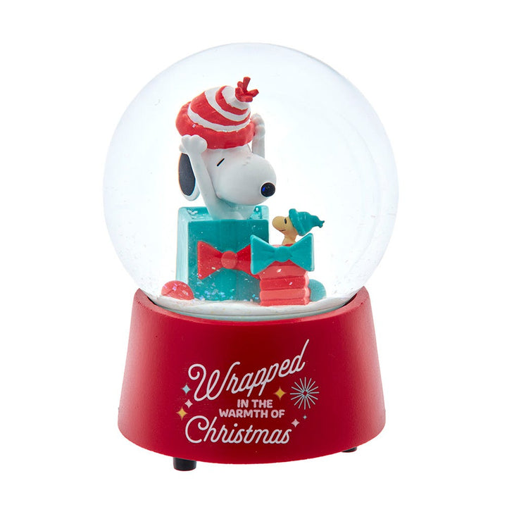 Kurt Adler 100MM Musical Snoopy with Presents Water Globe PN8241