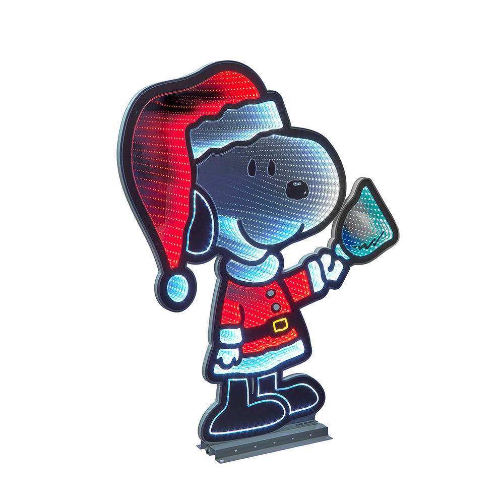 Kurt Adler Peanuts 35.4-Inch Snoopy with Bell Outdoor Infinity Light PN9251