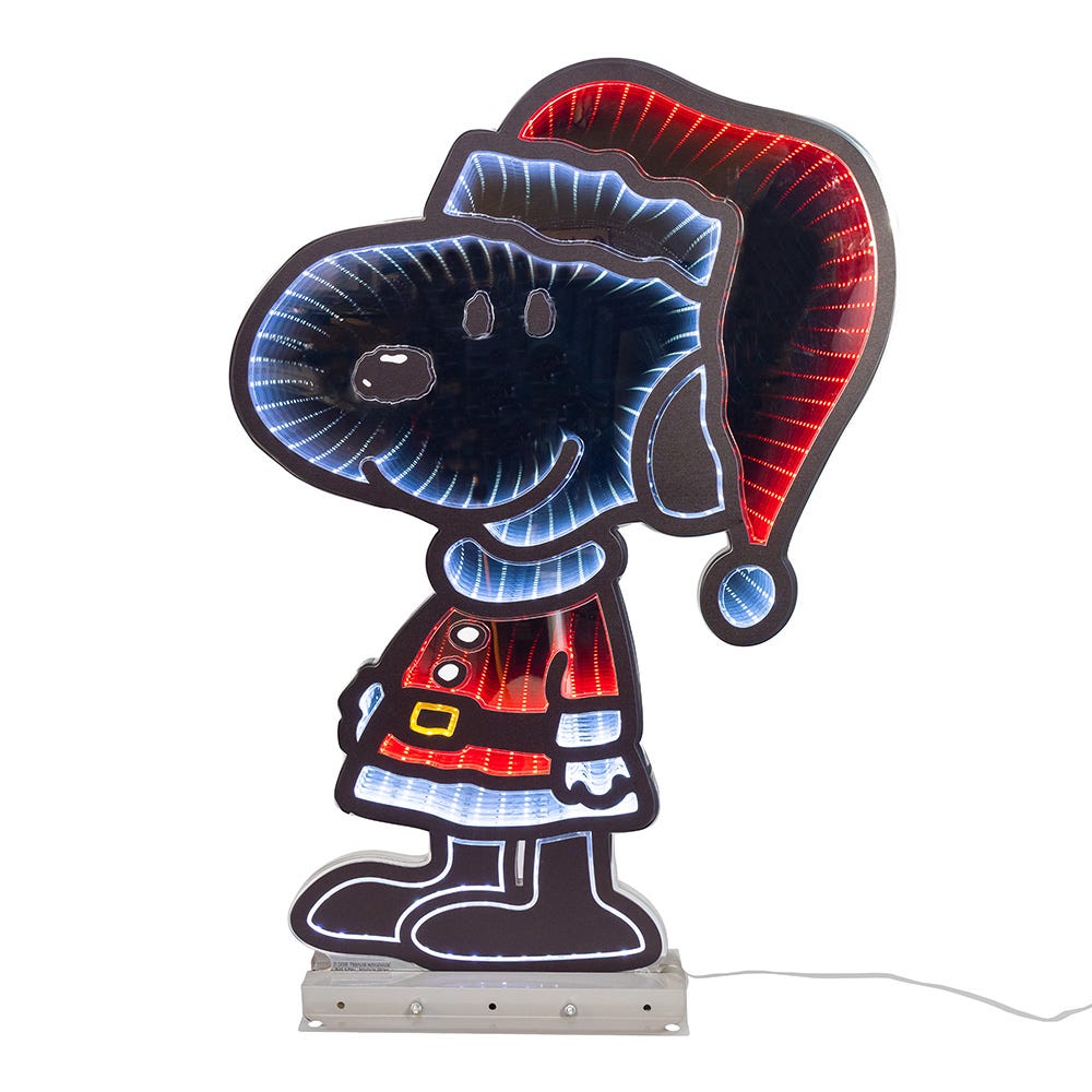 Kurt Adler Peanuts 23.6-Inch  Santa Snoopy Outdoor Infinity Light