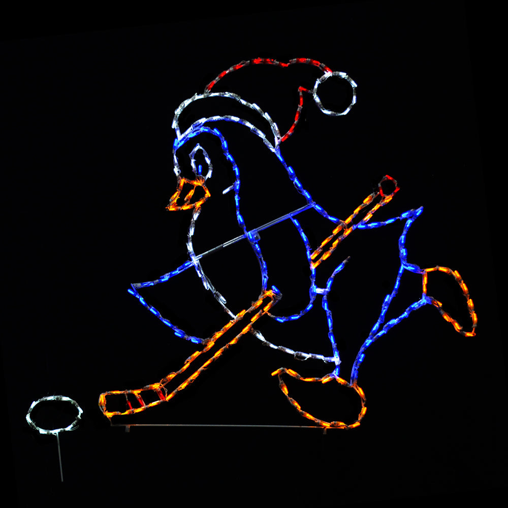 Brite Ideas 48" Animated Hockey Penguin with Puck LED Display PNH48