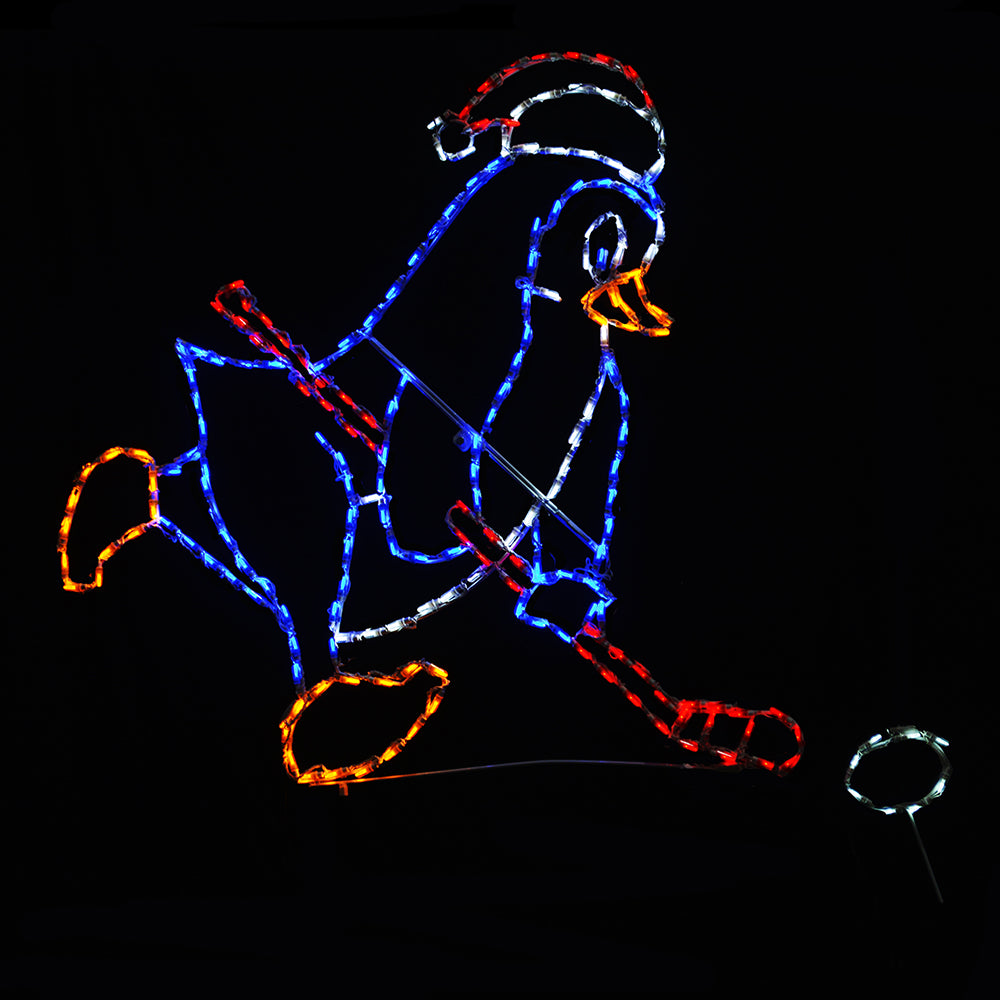 Brite Ideas 48" Animated Hockey Penguin with Puck LED Display PNH48