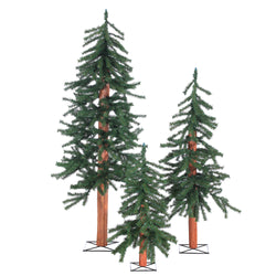 Sterling Set of 3 Unlit Alpine Trees