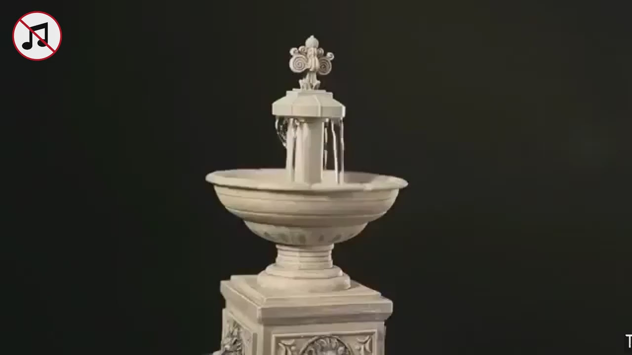 Lemax Modular Plaza-Fountain Table Accent with 4.5V Adaptor #64061