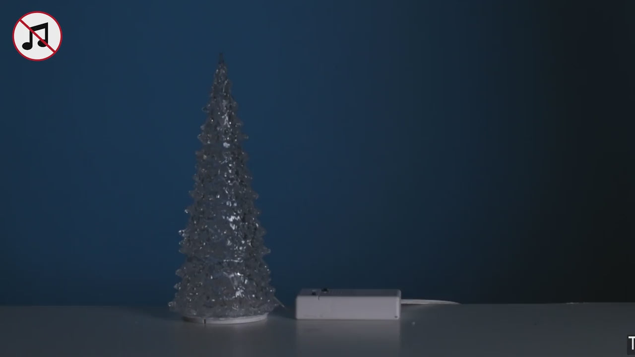 LEMAX Crystal Lighted Tree, 3 Color Changeable, Large, Battery Operated (4.5V) #94515