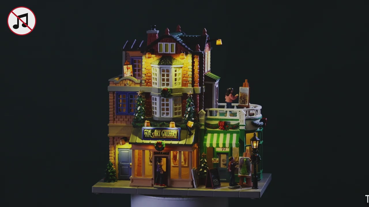 LEMAX Olde City Art Gallery, Battery-Operated (4.5V) #65527