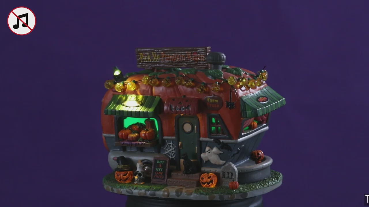 LEMAX Pick Me Pumpkin Wagon, Battery Operated (4.5V) #95444