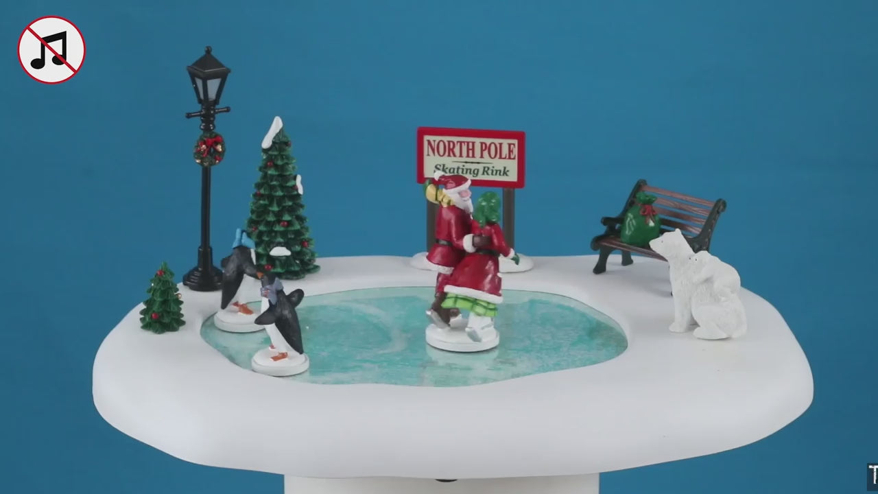 Lemax North Pole Skating Rink Animated Table Accent #14837
