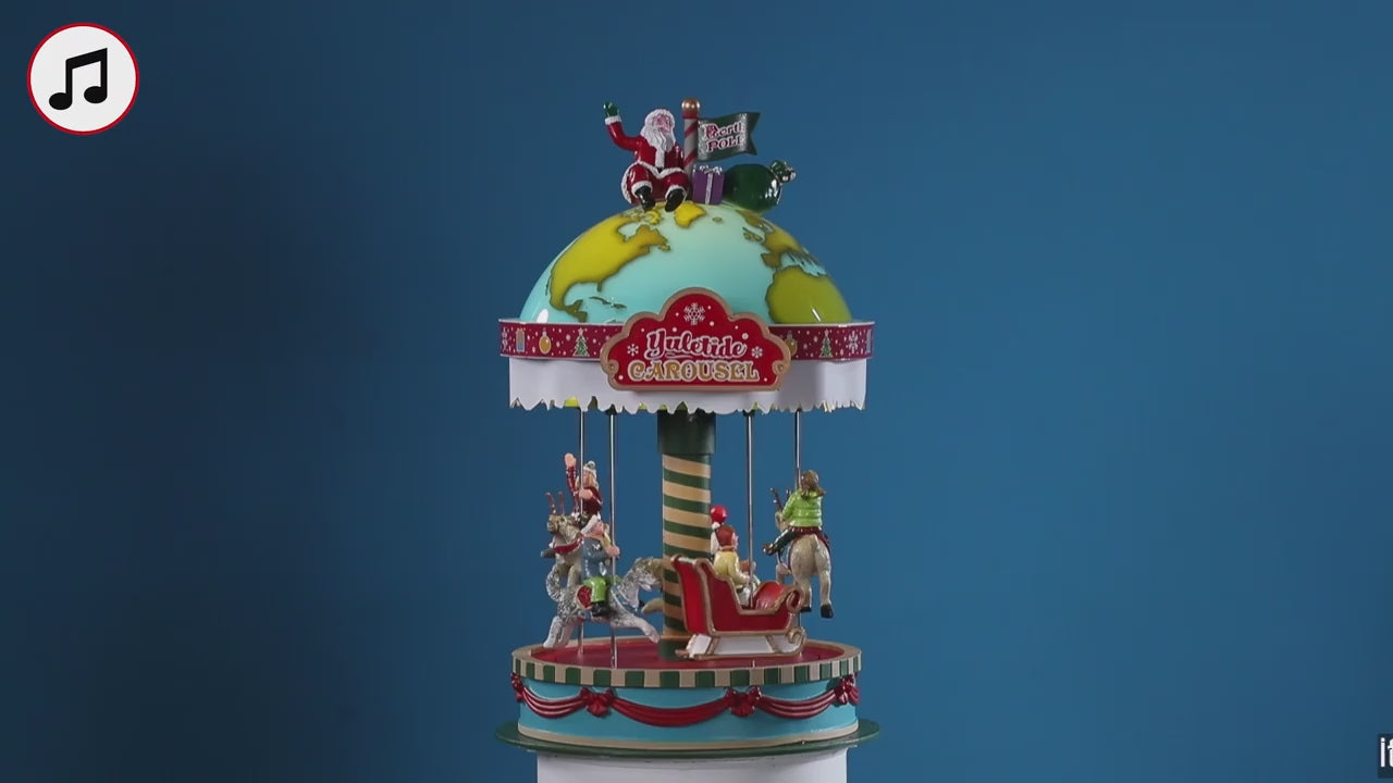 Lemax Yuletide Carousel Animated Musical Sights and Sounds #94525