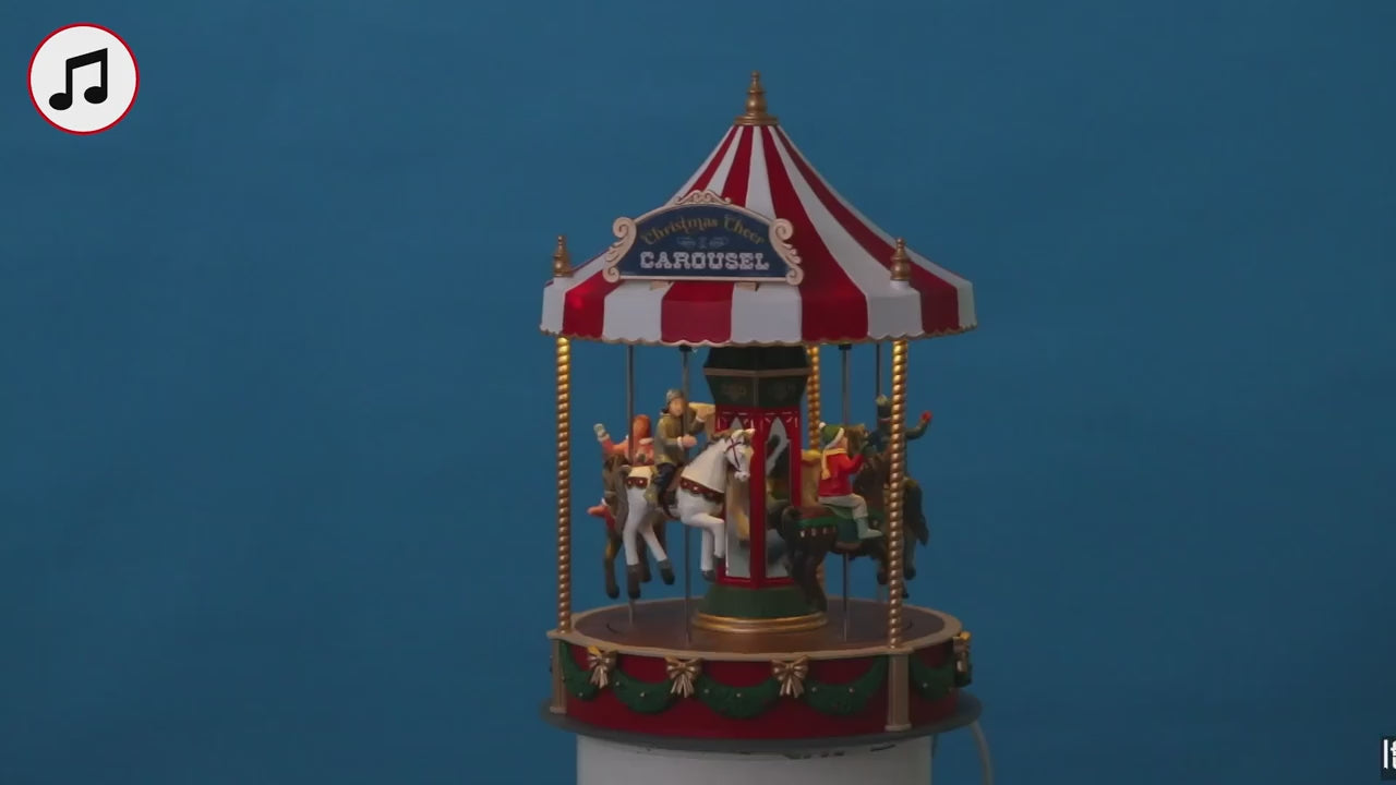 LEMAX Christmas Cheer Carousel, Battery Operated (4.5V) #14821