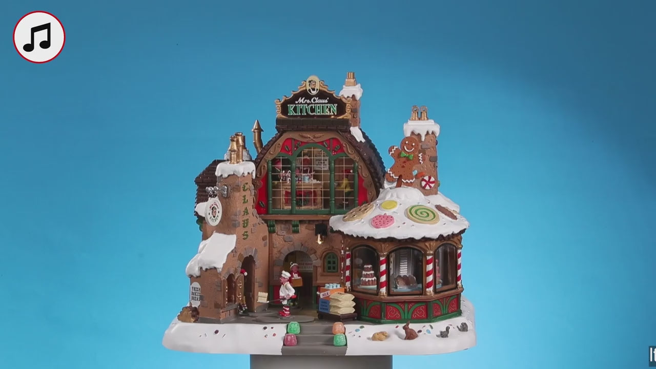 Lemax Mrs. Claus' Kitchen Sights and Sounds Animated Building #85314