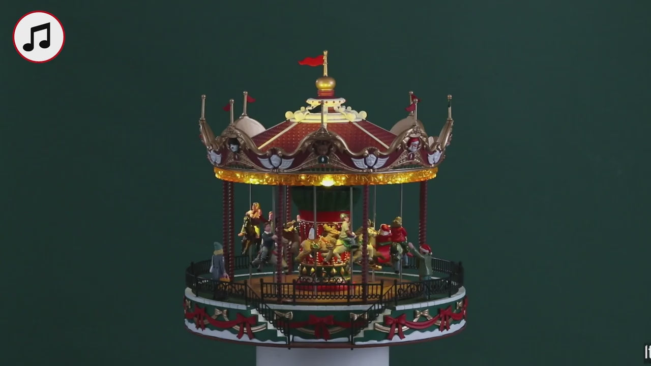 LEMAX Santa Carousel, with 4.5V Adaptor #34682