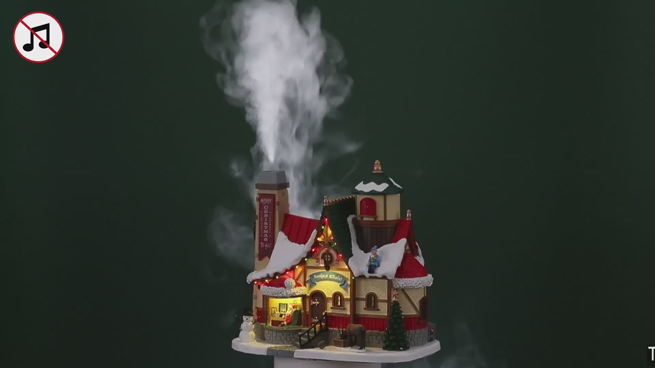 Lemax Santa's Chalet Lighted Building with 4.5V Adaptor #15742