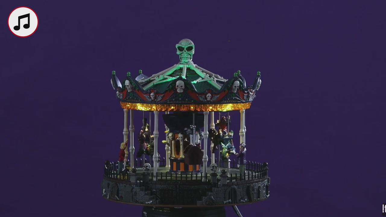 Lemax Scary-Go-Round Animated Sights and Sounds Carousel #34605