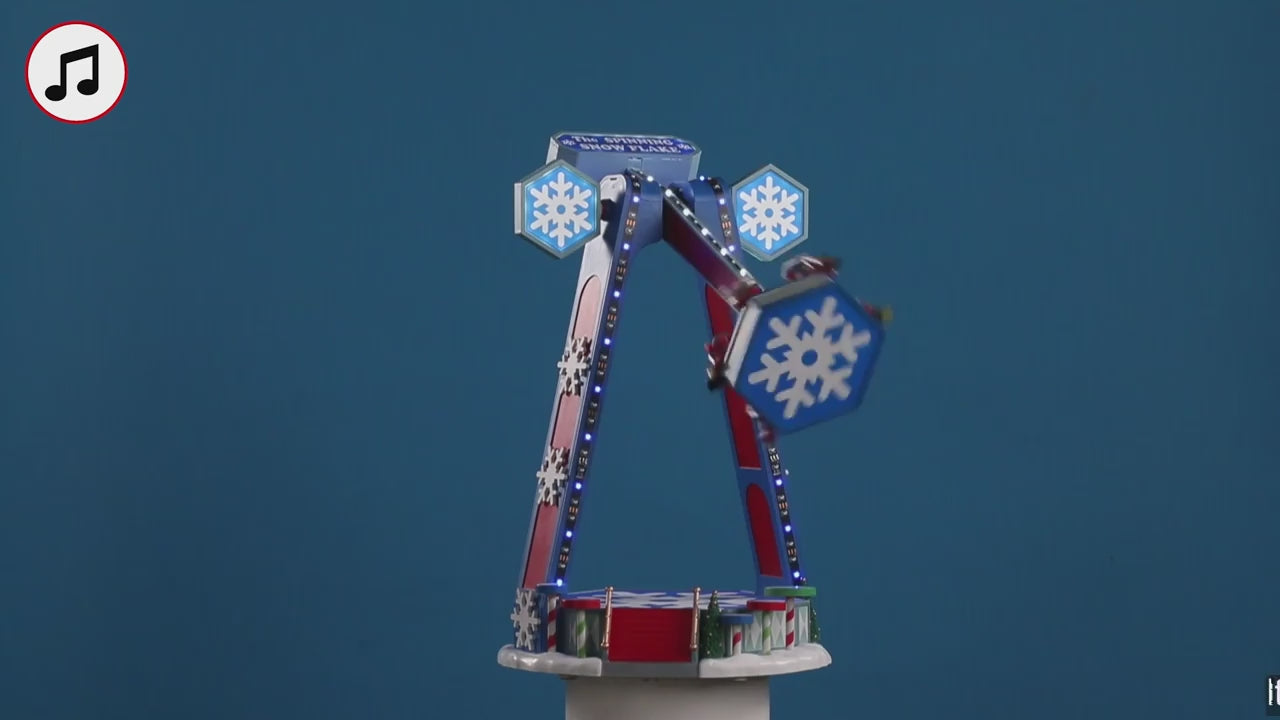 Lemax The Spinning Snowflake Animated Sights and Sounds Carnival Ride #04737