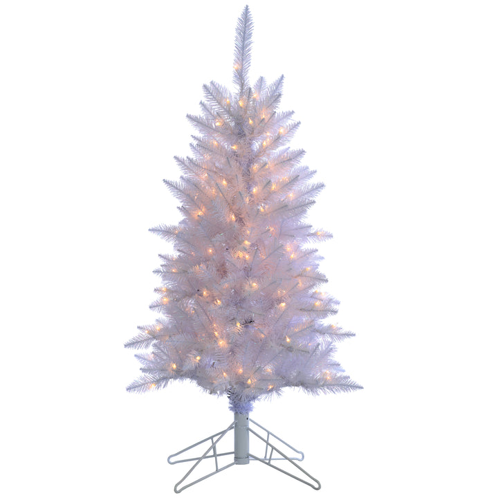 Sterling 4 ft. Pre Lit Clear UL White Tiffany Tinsel Tree