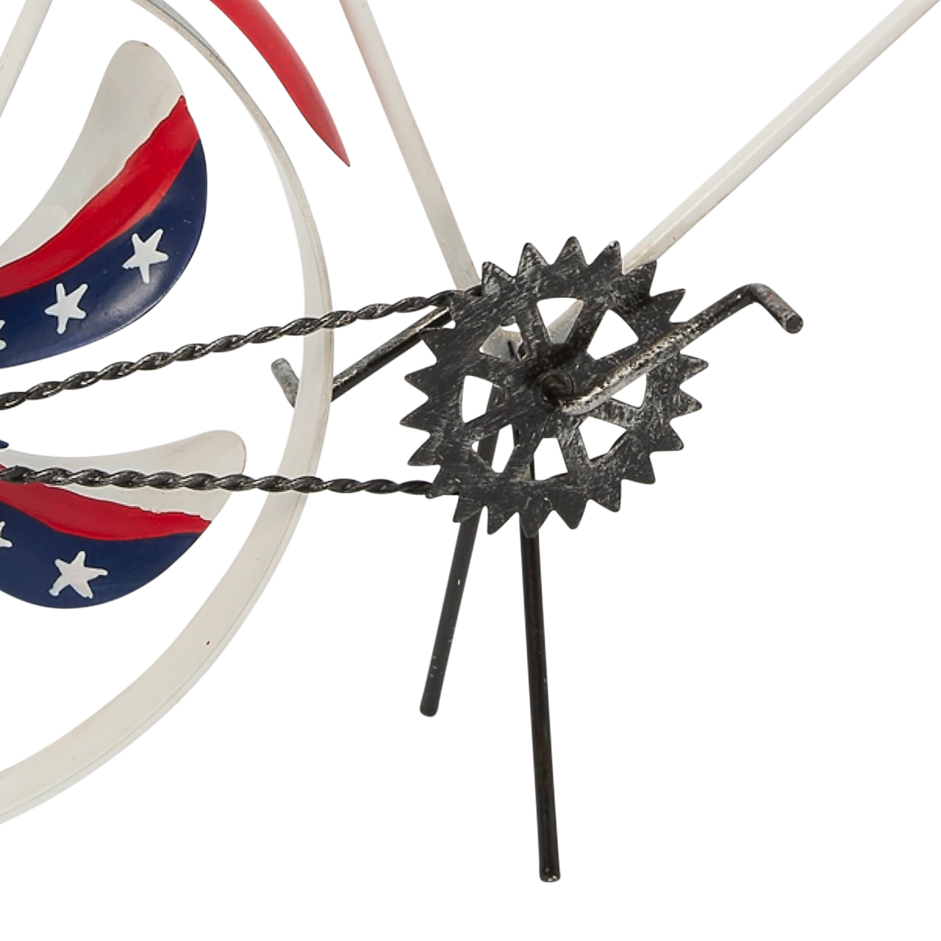 21.6 Inch Metal Americana Bicycle Planter with Spinning Spokes
