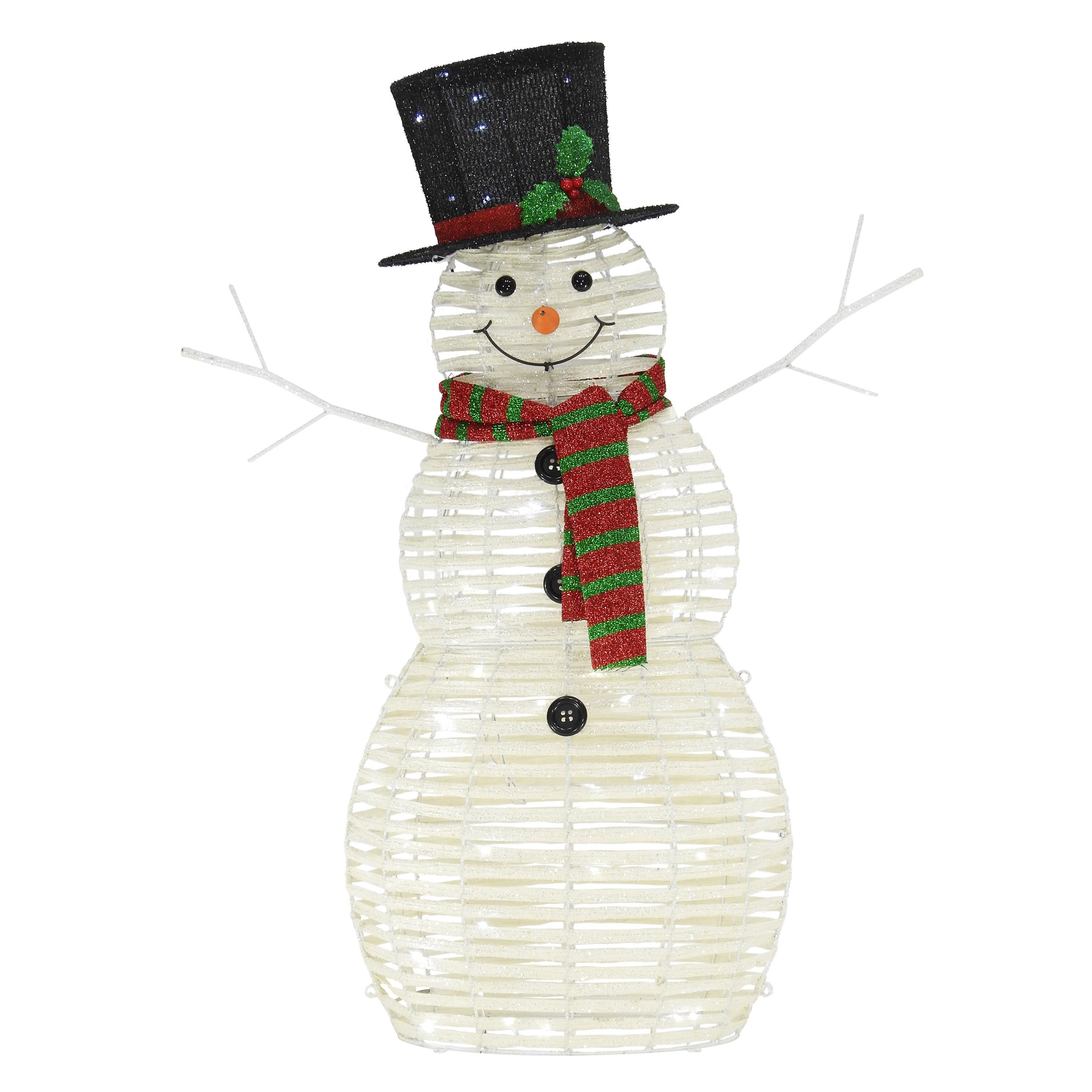 48" Outdoor Pre-Lit Snowman with LED Lights 315-YD4649LA